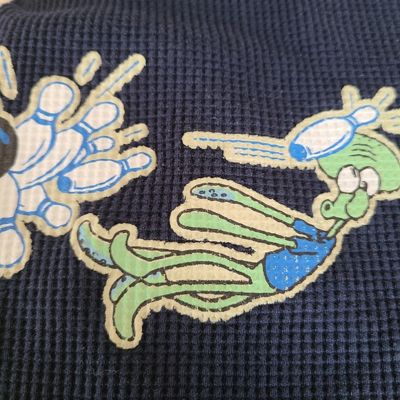 Spone Bob Square Pants navy waffle long sleeved sweater - Picture 6 of 6